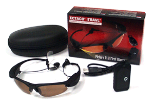 Sunglass Translator Ectaco iTRAVL 1 Gigabyte Sunglasses With Digital Camera and MP3 Player