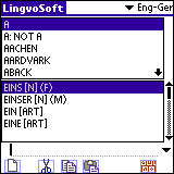 LingvoSoft Dictionary English <-> German for Palm OS